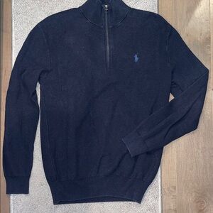 Polo by Ralph Lauren Men's Dark Blue Zip-Up Sweater